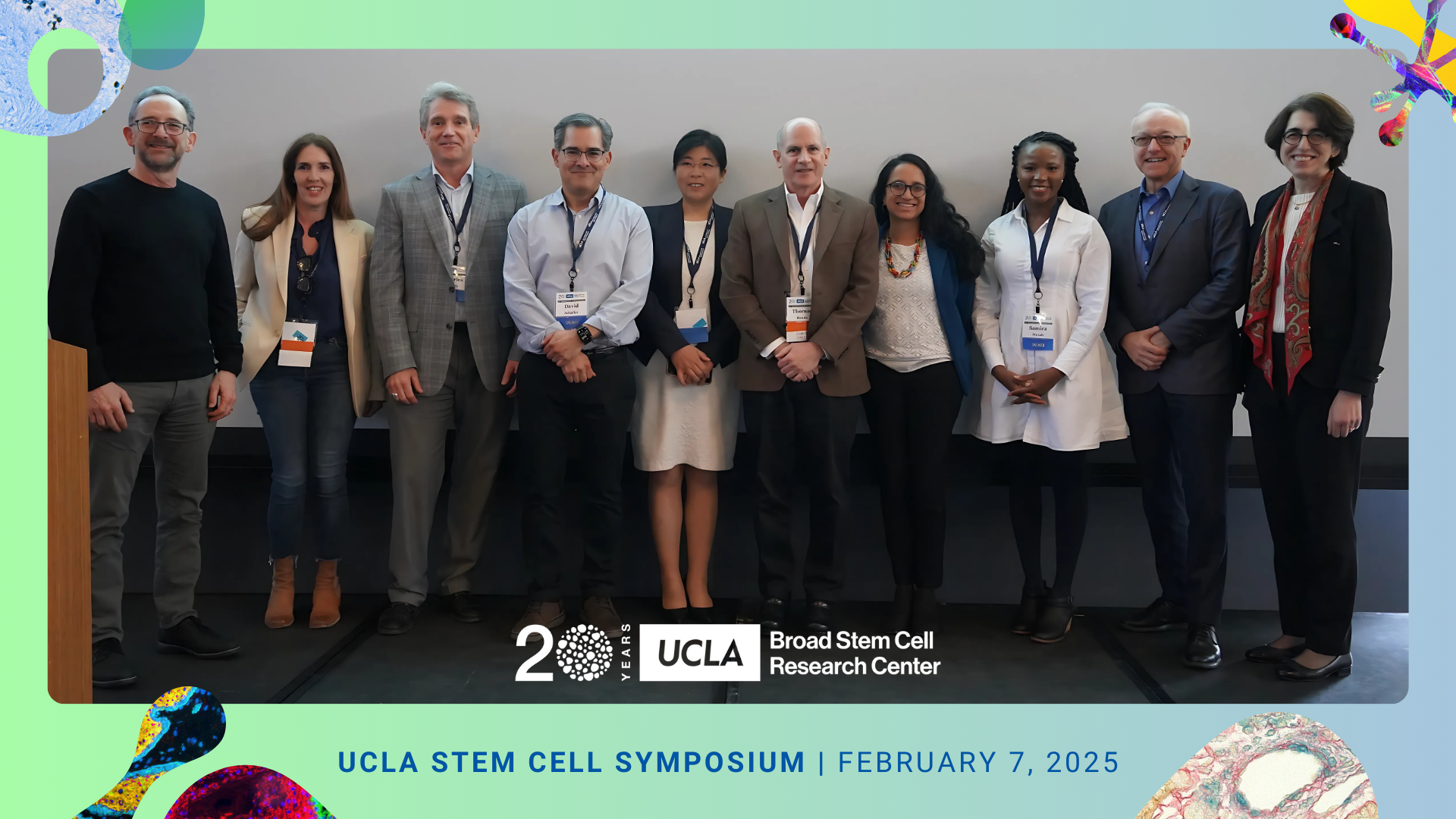 Speaker group photo at the 2025 UCLA stem cell symposium