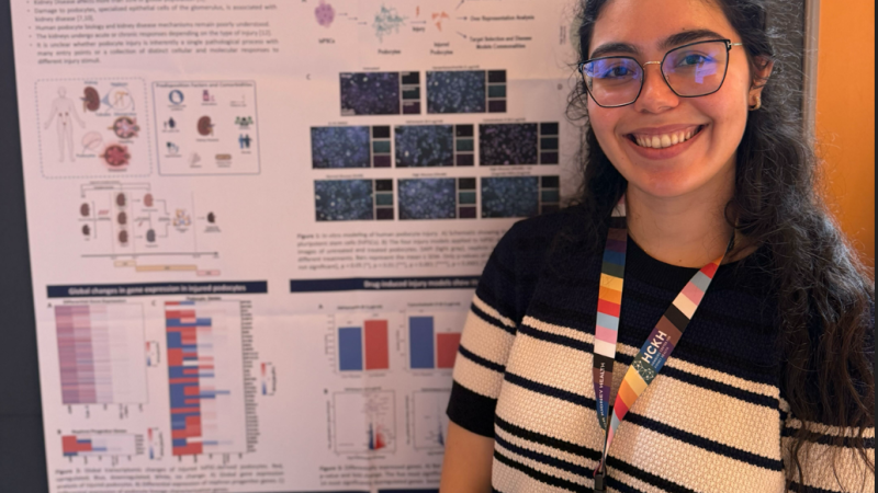 Amanda Barreto (Graduate Student in the Musah Lab) presents an award winning poster at the 2025 International Podocyte Conference